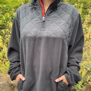 ❌SOLD❌ Prince & Fox Black 1/4 Zip Fleece Quilted Pull Over